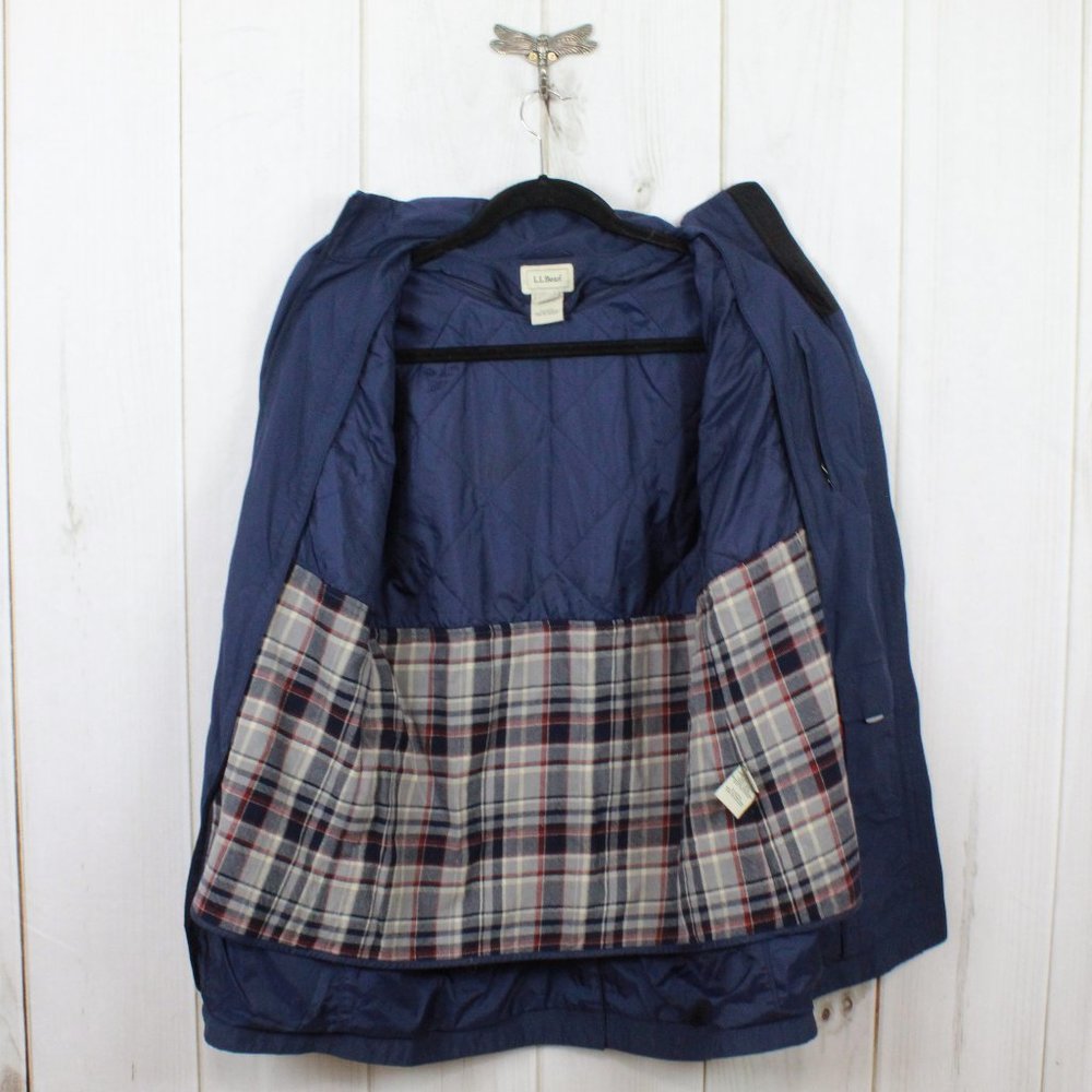LL Bean Blue Removable Liner Waterproof Rain Jacket Size S - Picture 9 of 14